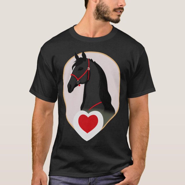 Kärlek hästar vintage t shirt (Framsida)
