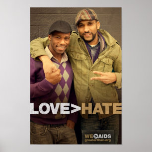 KÄRLEK- > HATaffisch Poster