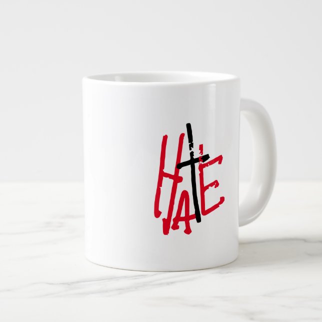 KÄRLEK HATE Changing MOOD COFFEE MUGG Jumbo Mugg (Framsida höger)