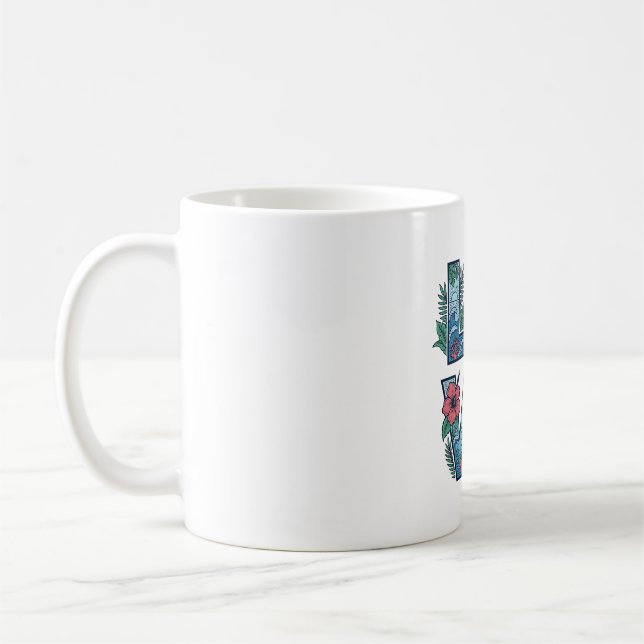 Kärlek Hav Sköldpadda Jord Tropisk Kaffemugg (Vänster)