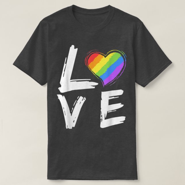 Kärlek HBT-Pride Gay Lesbisk Gay-gåvor  T Shirt (Design framsida)