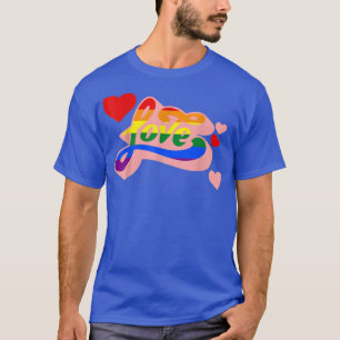 Kärlek HBTQ Retro regnbågsflagga Gay Pride Ally Li T Shirt