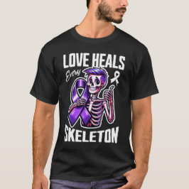 Kärlek Heals Varje Skeleton T Shirt