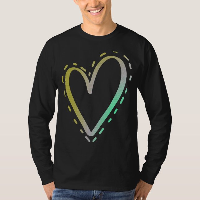 Kärlek Heart 22 T Shirt (Framsida)