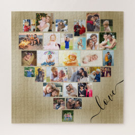 Kärlek Heart 29 Photo Collage Square Pussel
