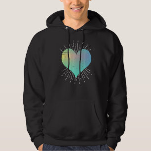 Kärlek Heart 3 Hoodie