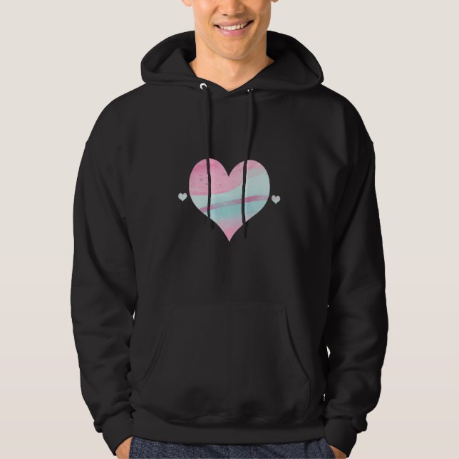 Kärlek Heart 5 Hoodie (Framsida)