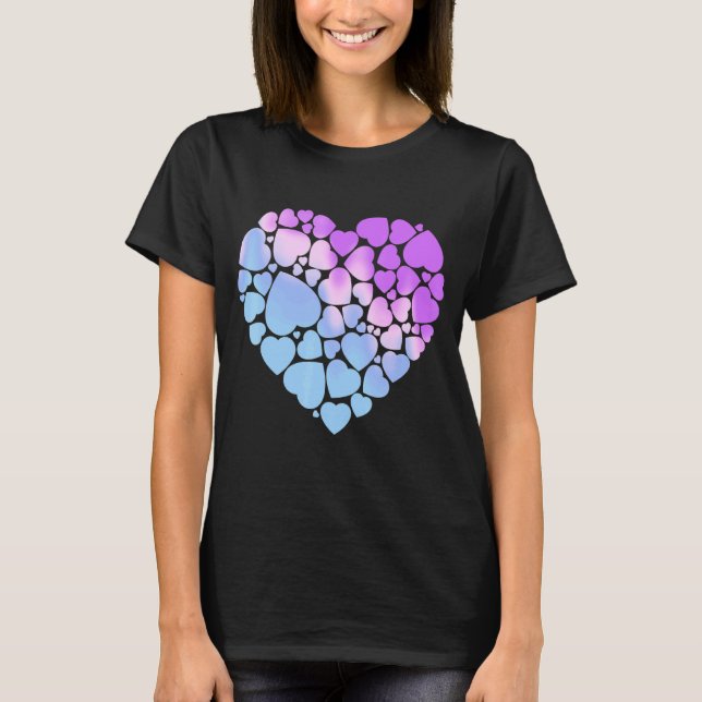 Kärlek Heart 7 T Shirt (Framsida)