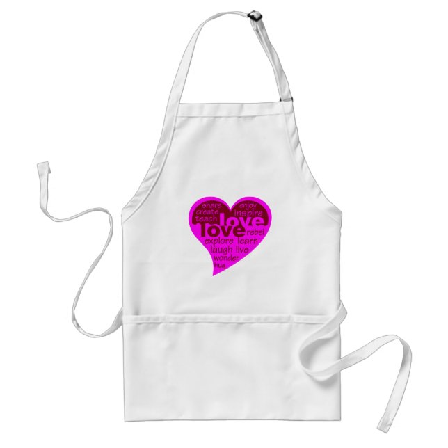 Kärlek Heart apron Förkläde (Framsidan)