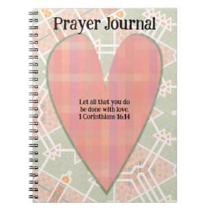 Kärlek Heart Art Faith Prayer Journal Anteckningsbok