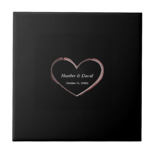 Kärlek Heart Attractive Charming Bröllop Kakelplatta