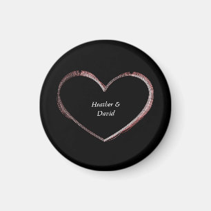 Kärlek Heart Attractive Charming Bröllop Magnet