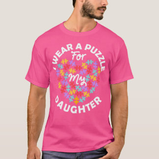 Kärlek Heart Autism Awareness I Bära A Puzzle Daug T Shirt
