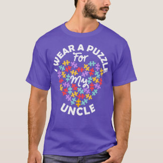 Kärlek Heart Autism Awareness I Bära A Puzzle farb T Shirt
