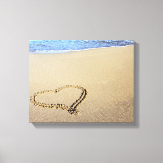 Kärlek Heart Beach Canvastryck