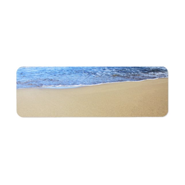 Kärlek Heart Beach Returadress Etikett (Framsidan)