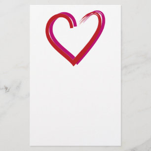 Kärlek Heart Brevpapper