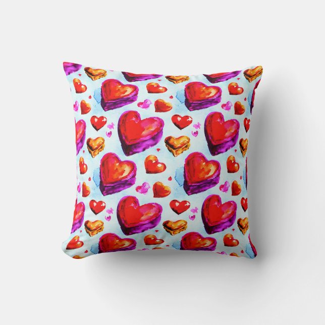 Kärlek Heart Candy Pillow Valentine Day Sweets Kudde (Framsida)