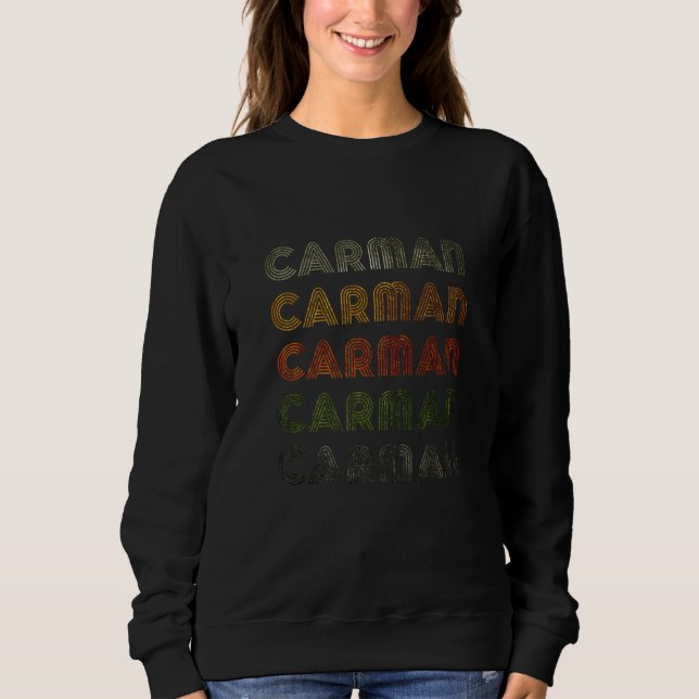 Kärlek Heart Carman Tee Grungevintage Stil Black C (Framsida)