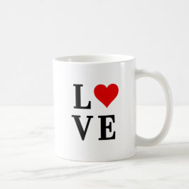 KÄRLEK Heart Classic Enkel Elegant Kaffemugg