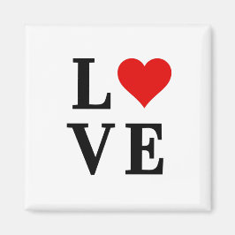 KÄRLEK Heart Classic Enkel Elegant Magnet