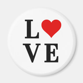 KÄRLEK Heart Classic Enkel Elegant Magnet