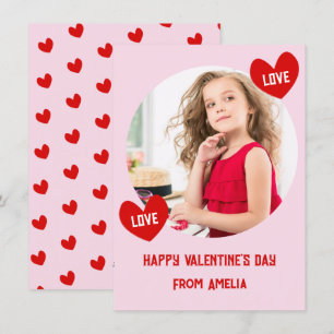 Kärlek Heart Classroom Photo Valentines day Card Julkort