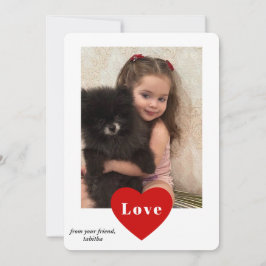 Kärlek Heart Classroom Photo Valentines day Card Julkort