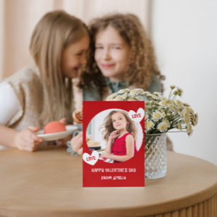 Kärlek Heart Classroom Photo Valentines day Card Julkort