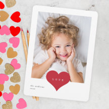 Kärlek Heart Classroom Photo Valentines day Card