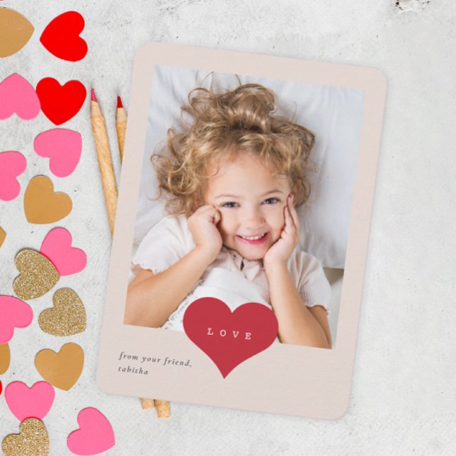 Kärlek Heart Classroom Photo Valentines day Tack Kort (Skapare uppladdad)