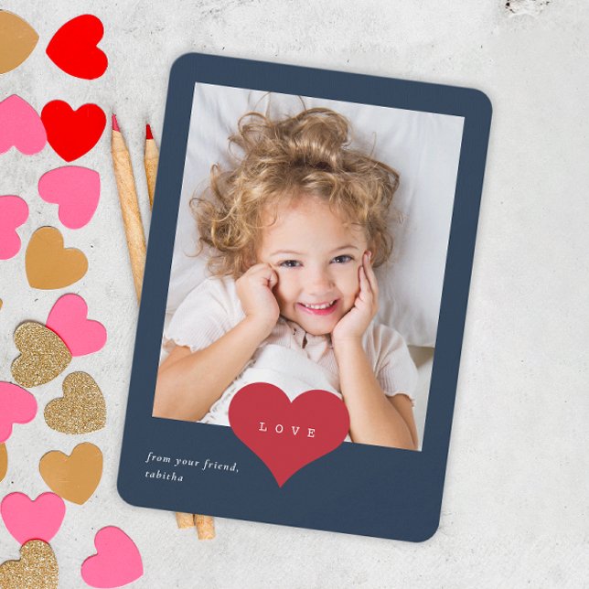 Kärlek Heart Classroom Photo Valentines day Tack Kort (Skapare uppladdad)