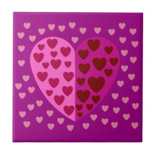 KÄRLEK HEART COLORFULL KAKELPLATTA