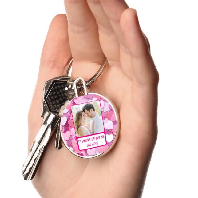 Kärlek Heart Confetti  mina pälsar Nyckelring (Skapare uppladdad)