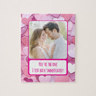 Kärlek Heart Confetti Text bakåt Pussel