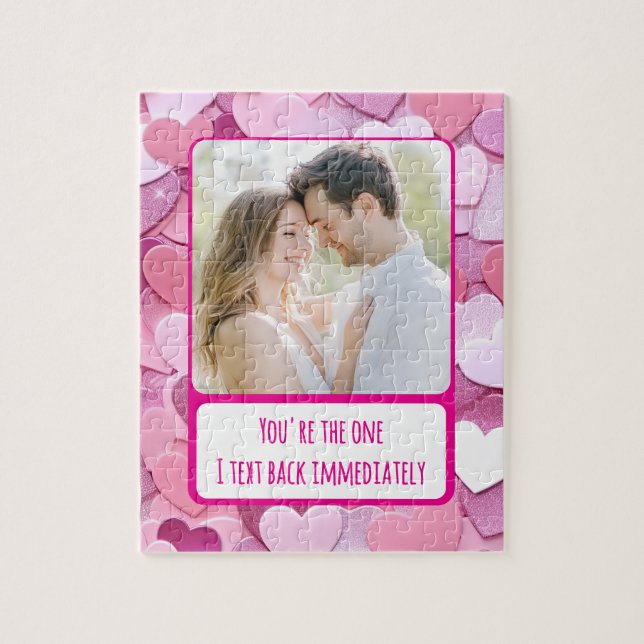 Kärlek Heart Confetti Text bakåt Pussel (Vertikal)