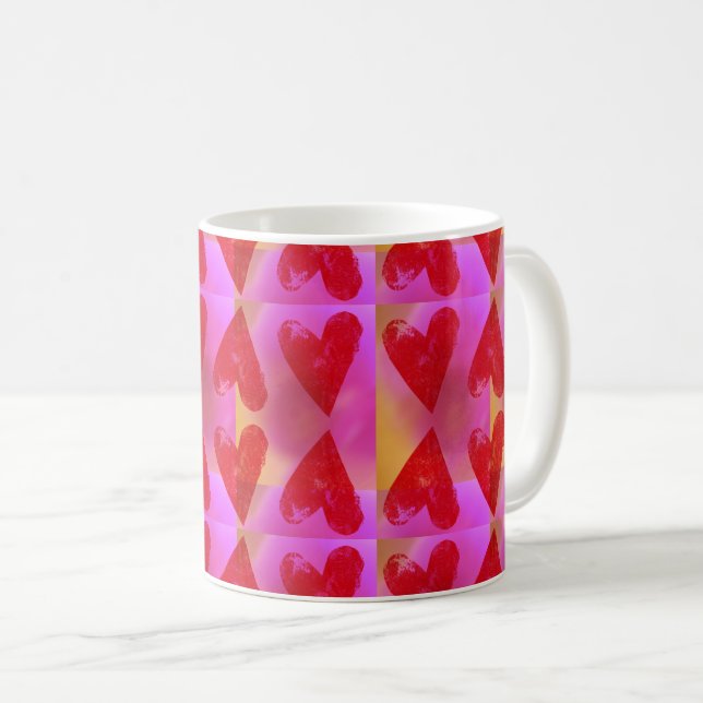 Kärlek Heart Cosmic Coffee Mugg (Framsida höger)