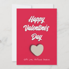 Kärlek Heart Crimson Red Valentine Day Julkort