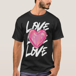 Kärlek Heart Design - Romantiska hjärtans dag T Shirt