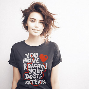 Kärlek Heart Destination First Date T Shirt