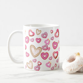 Kärlek Heart Donuts Sweet and AdwillGifts Kaffemugg