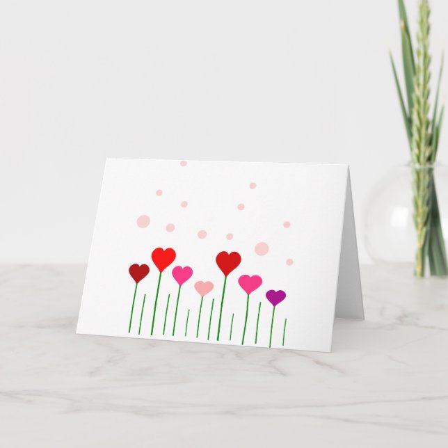 Kärlek Heart Fält Kort (Framsida)