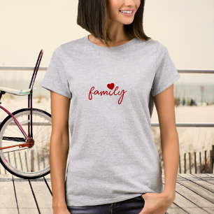 Kärlek Heart Family Graphic T-Shirt