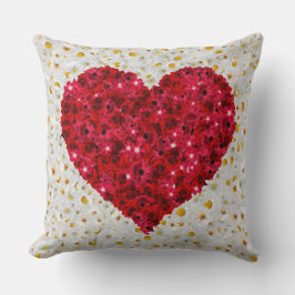 Kärlek Heart Flowers Kudde