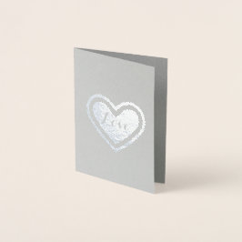 Kärlek Heart Folierat Kort