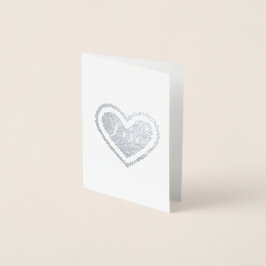 Kärlek Heart Folierat Kort