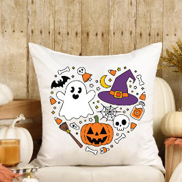 Kärlek Heart-formen vår första Halloween-familj -  Kudde