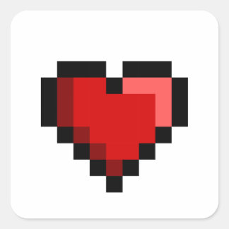 Kärlek Heart Fyrkantigt Klistermärke
