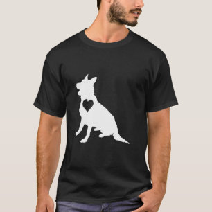 Kärlek Heart German Shepherd T Shirt