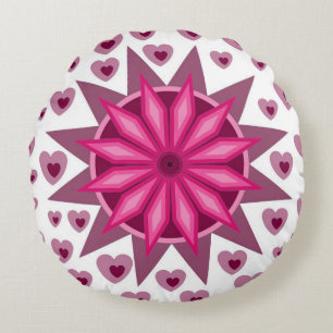 KÄRLEK HEART GIFT WIFE MAKE FRIEND ROUND PILLOW RUND KUDDE